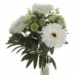 Ramo gerbera blanco, 8...